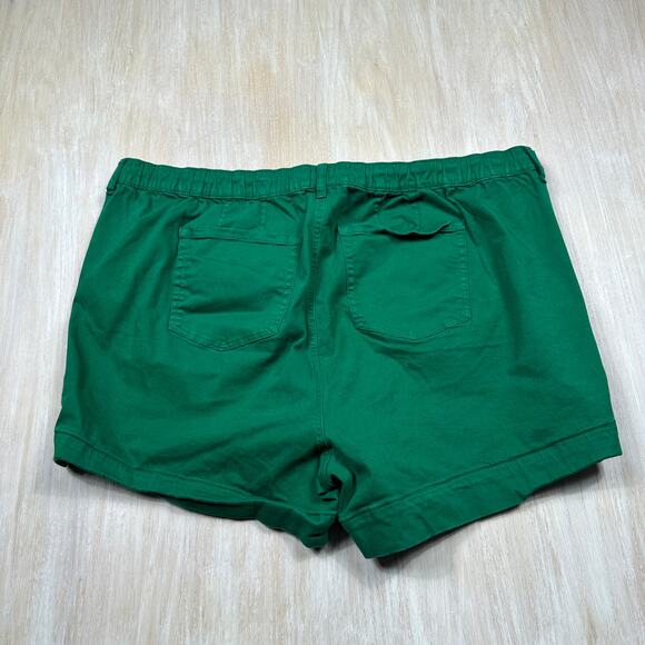 Torrid Green Stretch Casual Shorts 4X Plus Elastic Waist Pockets Tie Front - Picture 12 of 15